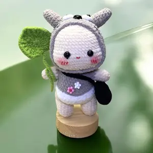 Friendly Grey Friend Costume Baby Crochet Keychain K0212