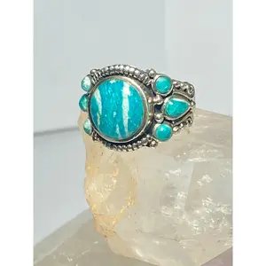 Amazonite ?  ring size 8.75 sterling silver women girls