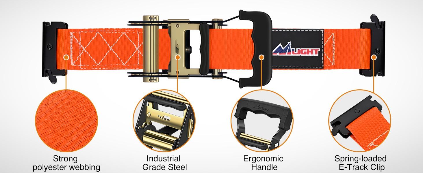 Nilight Wheel Chock Tie Down Kit with 4Pcs-8Pcs E-Track Ratchet System Straps (4500lb Break Strength) for ATV/UTV/SXS, Lawn Mower Trailer Tire Securing, Orange Automotive Exterior Accessory Nilight Wheel Chock Tie Down Kit with 4Pcs-8Pcs E-Track Ratchet System Straps (4500lb Break Strength) for ATV/UTV/SXS, Lawn Mower Trailer Tire Securing, Orange Automotive Exterior Accessory