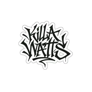 Killa Watts Die-Cut Stickers - Cool Street Art Decals for Laptop, Phone, Skateboard, or Gift
