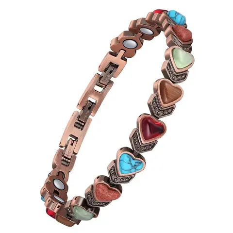 Copper Bracelet for Women for Arthritis and Joint,Pure Copper Magnetic Therapy Bracelets ,Natural Unique Gemstone,Gifts for Women