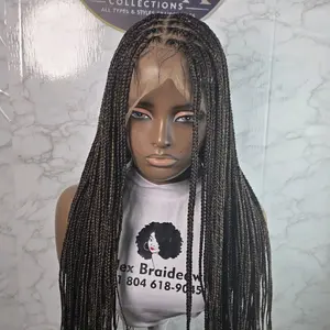 Braided Lace Front Wig - Long, Straight, and Curly Options Available