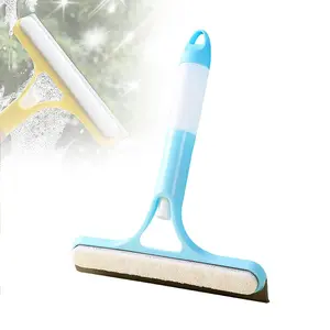 3 in 1 Window Cleaning Scraper, 2025 New Squeegee for Shower Glass, 3 in 1 Spray Function for Glass Doors for Windows Glass, Mirrors Scraper, Brush. All-Purpose Window Cleaner Tool