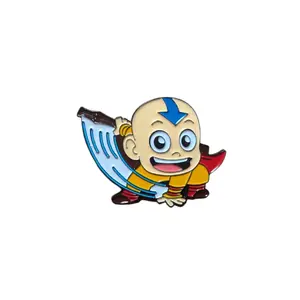 Avatar: The Last Airbender Aang Airbending With Staff Enamel Pin, 1.5 x 1 Inch, New