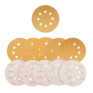 Tools 5 Inch Sanding Discs Hook and Loop, 80/120/240/320/400 Grit Orbital Sander Sandpaper, Sanding Pads for  and Automotive, 50 Pack