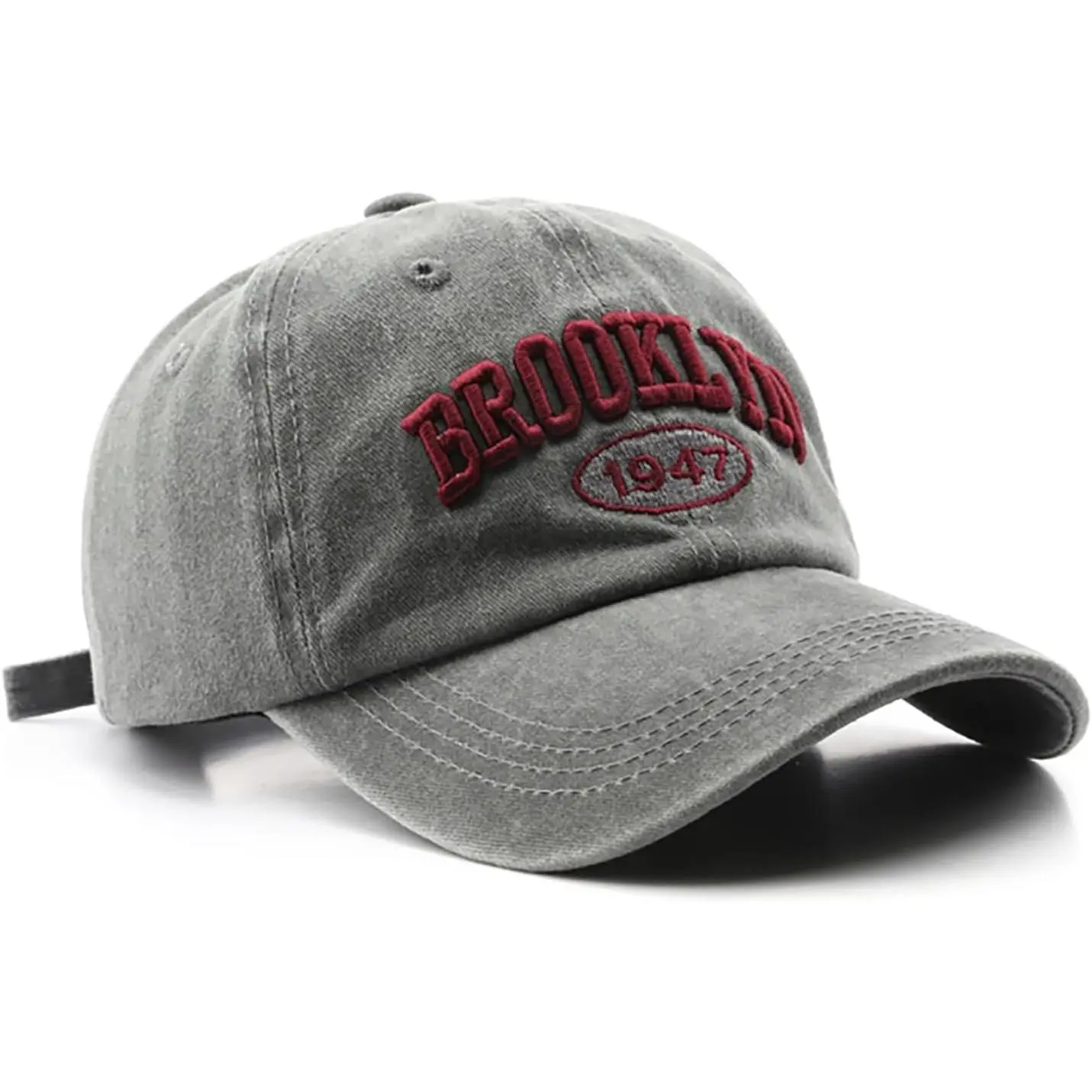 1947 Brooklyn Vintage Washed Cotton Unstructured Dad Hat, NYC Graphic Hat, Curved Brim Cap for Men and Women, Nyc Graphic Hats, Curved Brim Hats