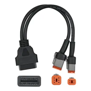 4Pin 6Pin Motorcycle OBD2 Diagnostics Connector, 1 Count 2 in 1 Motorcycle OBD Plug Extension Adapter for Harley Motorcycle, Car Repair Tool, Automotive Scan Tool