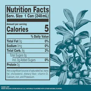 Naked Life Non-Alcoholic Drinks, Classic G&T - Low Calorie Alcohol-Free Spirits with Zero Sugar - 8.4 Fl Oz Cans, Pack Of 4