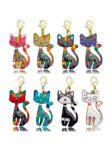 Cute Cat Design Keychain, Fashionable Keychain for Women & Men, Trendy All-match & Exquisite Keychain for Birthday Gift, Stylish Keychain
