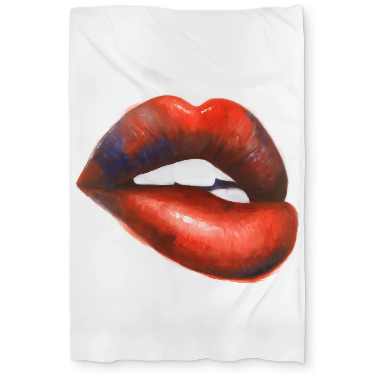 360 stand Twin Extra Long Microfiber Duvet Cover - Red Printed Design, Smooth Fabric, Machine Washable, Romantic Vibes Bedroom Bedding for Home Decor, Machine Wash, Beautiful Red Mouth, Elegant Design