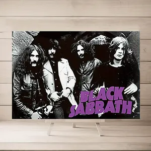 Black Sabbath Vintage Canvas Wall Art - Classic Rock Legends Poster, Frameless 12x18inch, Perfect for Living Room, Music Studio, or Office Decor, Perfect for Room Decor