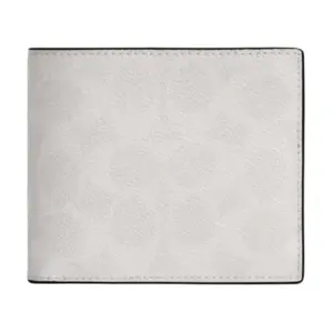 COACH 3-in-1 Wallet with Detachable Pouch, Logo Print Coated Canvas, Women's Chalk White