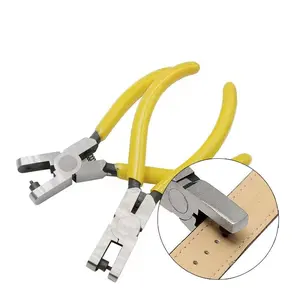 Two hole-punchers, leather hole-making tools, for handicrafts, for belt holes, watch straps, shoelaces, watches. Durable hole-punching accessories, suitable for DIY handicraft production needs.