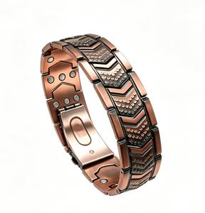Gift for Father's Day Copper Bracelet for Men 3X Strength, Copper Jewelry with Powerful 3800 Gauss Magnets, Premium Fold-Over Clasp, Jewelry Gifts for Men Wearable
