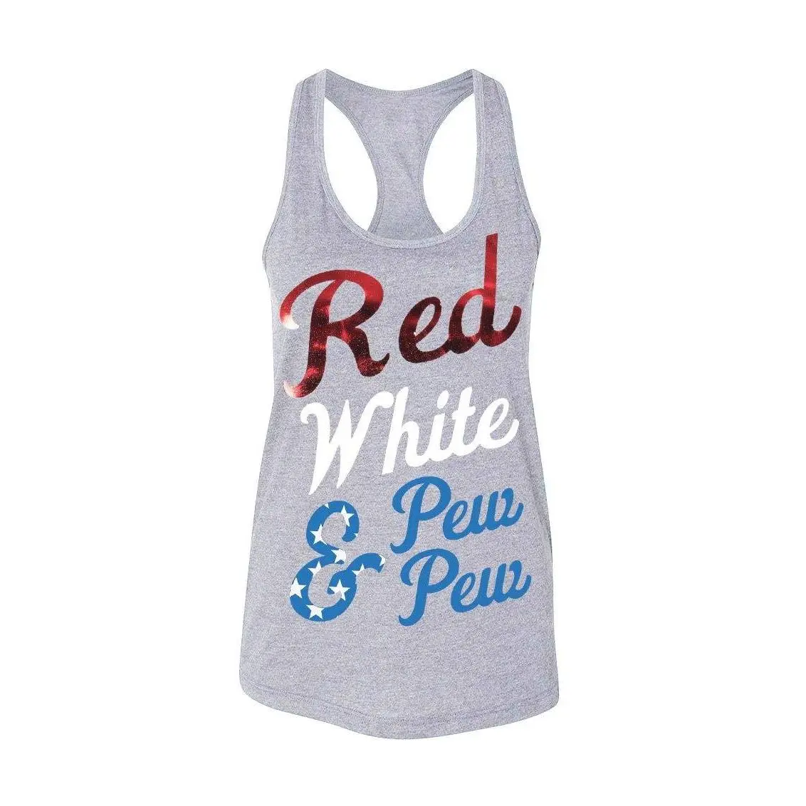 LAPG Women's Red White & Pew Pew Tank Top