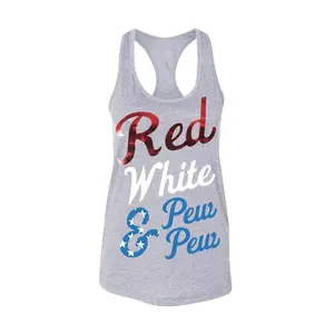 LAPG Women's Red White & Pew Pew Tank Top