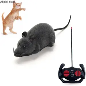 Remote Control Mouse Toy for Cats & Dogs, Realistic RC Rat with Flocked Fur Design, Interactive Pet Chase Toy for Indoor Play, Funny Prank Gadget, Electronic Moving Mouse for Hunting Training, Exercise and Family Entertainment