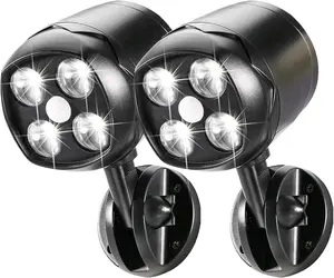 Battery Operated Outdoor Motion Sensor Light, 600LM 6000K Waterproof Wide-Angle Detection Auto On/Off Wall Light,for Garage, Yard, Front Door, Stair and Driveway (2 Packs)