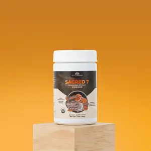 Naturealm Sacred 7 Mushroom Extract Powder - Memory & Physical Performance Boosting Superfood, 2oz, Organic, Non-GMO, Vegan Healthcare Edible