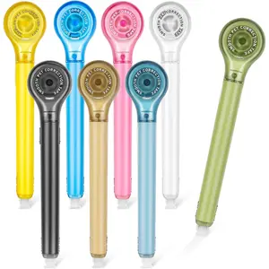 8 Pack 8 Color Comfortable Pen Shape Correction Tape Easy to Use Applicator for Instant Correction School Office Supplies 1/5" X 236"