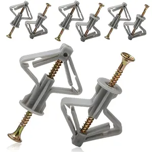 10 Sets Expansion Screw, Expansion Tube, Plastic Rubber Plug, Expansion Plug, Butterfly-shaped Self-tapping Expansion Thread Screw Tube, Expansion Bolts