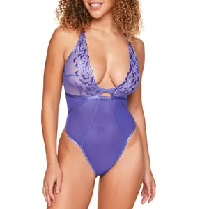 Adore Me Women's Jenessa Bodysuit Lingerie XS / Blue Iris Purple.