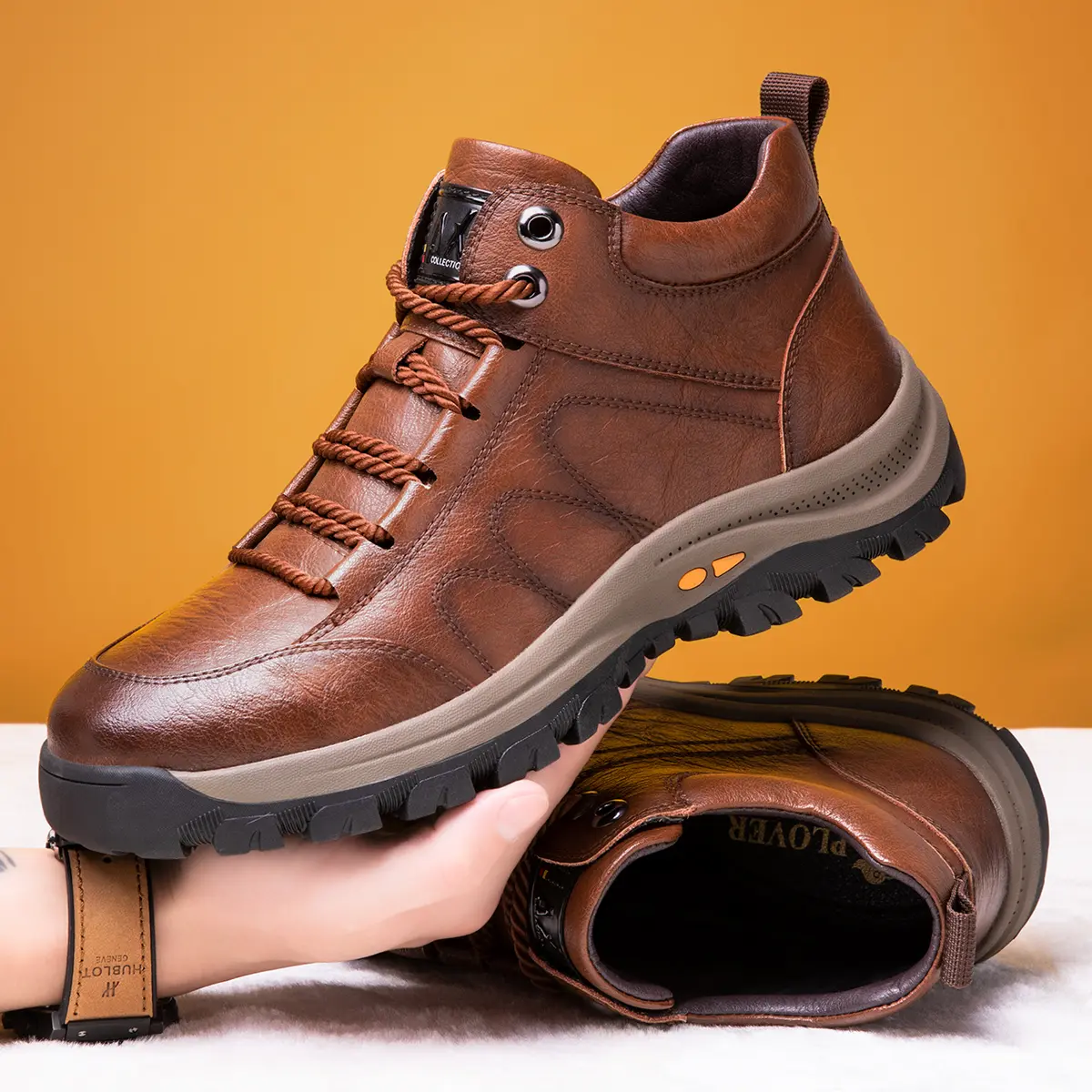 Men’s Mid-Top Hiking Shoes – Breathable, Slip-Resistant Outdoor Sneakers for Walking, Hiking, and Outdoor Adventures