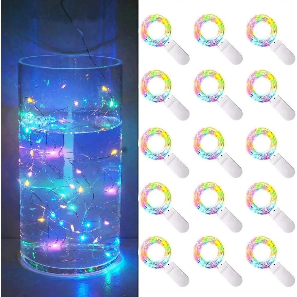 15 Pack 30 LED  Starry String Lights  Operated(Included),Fairy   Wire Lights,for DIY Party Garden Wedding Table Indoor&Outdoor Decorations