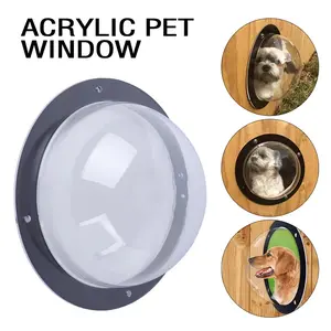 Pet Dog Fence Window Bubble Dome Peep Window Suitable for Pet Dogs and Cats Transparent Safe Durable Acrylic Fence Window