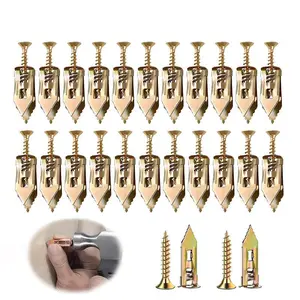 80pcs Heavy Duty Self-Drilling Wall Anchor Kit No Drill Needed with Hooks & Brackets for Home Office Use Secure Stable Setup