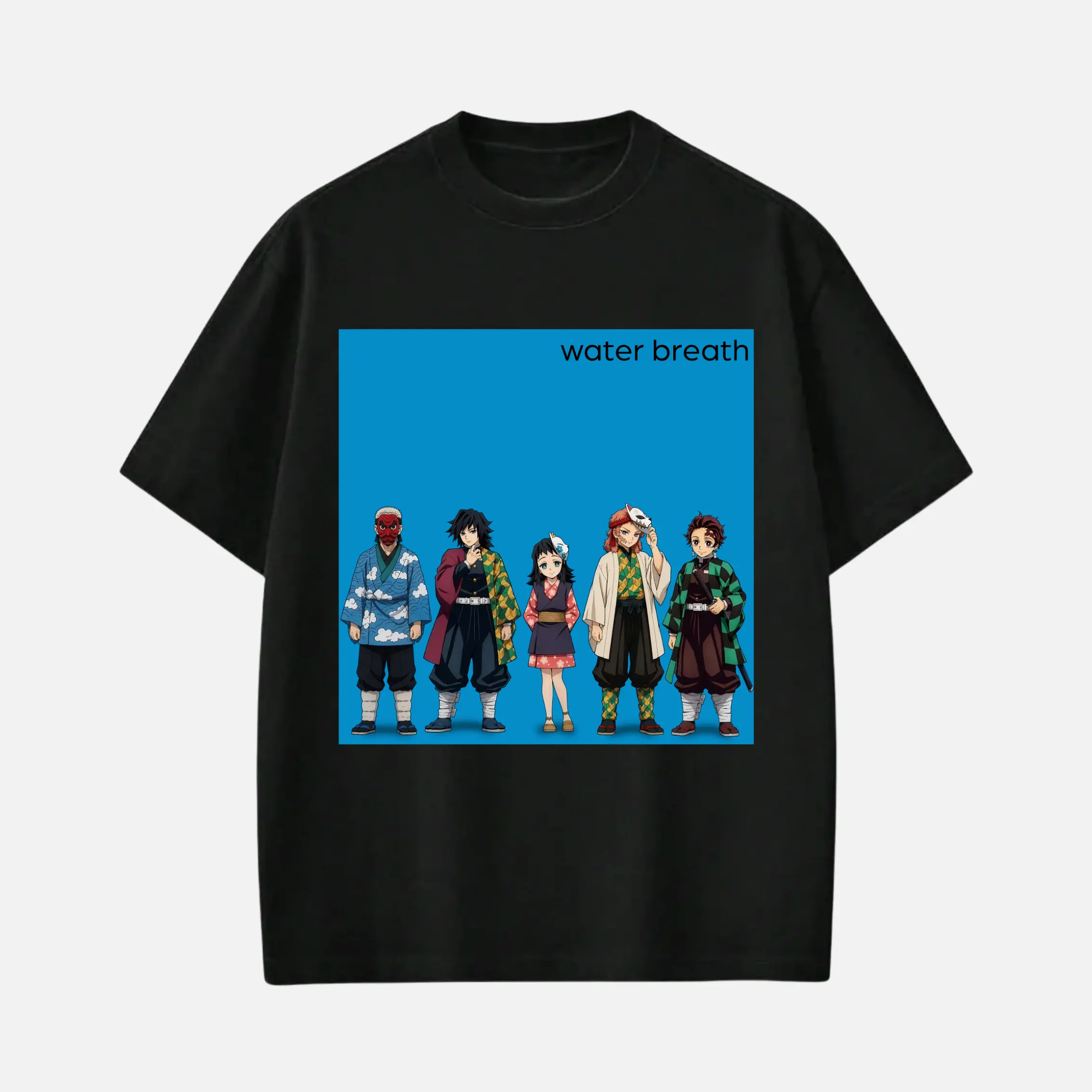 Water Breath Team T-Shirt, Dem0n Slayer x Weez3rrr Graphic Tee, Tannjiro, Giyuu, Sakonji, Sabito, Makomo Kimetsunoyaiba Shirt, Dem0n Slayer Anime Fan Merch, Unisex Sweatshirt Hoodie