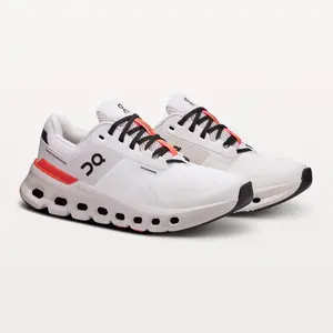 On Women's Cloudrunner 2 Running Shoes, White & Sand - Full Size