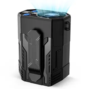 Portable Fan 4000mAh Rechargeable, 4 Speeds 13000RPM Strong Airflow, Personal Waist Fan with Max 24H Working Time, Wearable Neck Fan, Hands-Free Clip Belt fan for Camping, Outdoor, Jobsite, Traveling