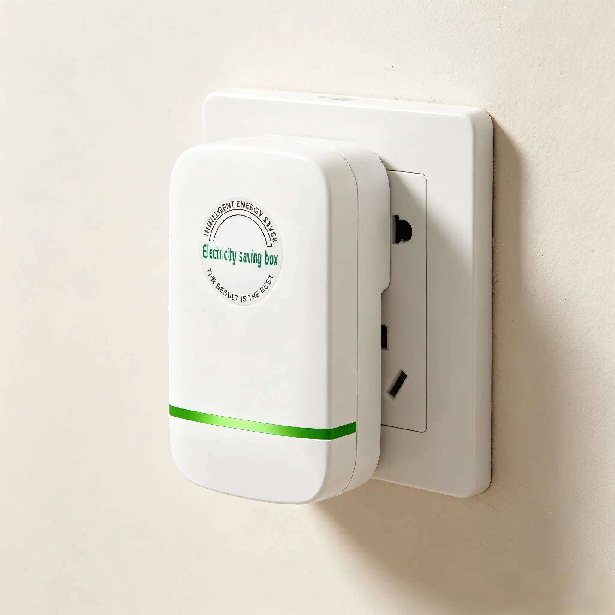 Electricity Saving Box Energy Saving Device Smart Save Plug Power Saver Voltage Optimization Surge Protection Thermoregulation Outlet Home Office Compact Plug and Play Energy Efficiency