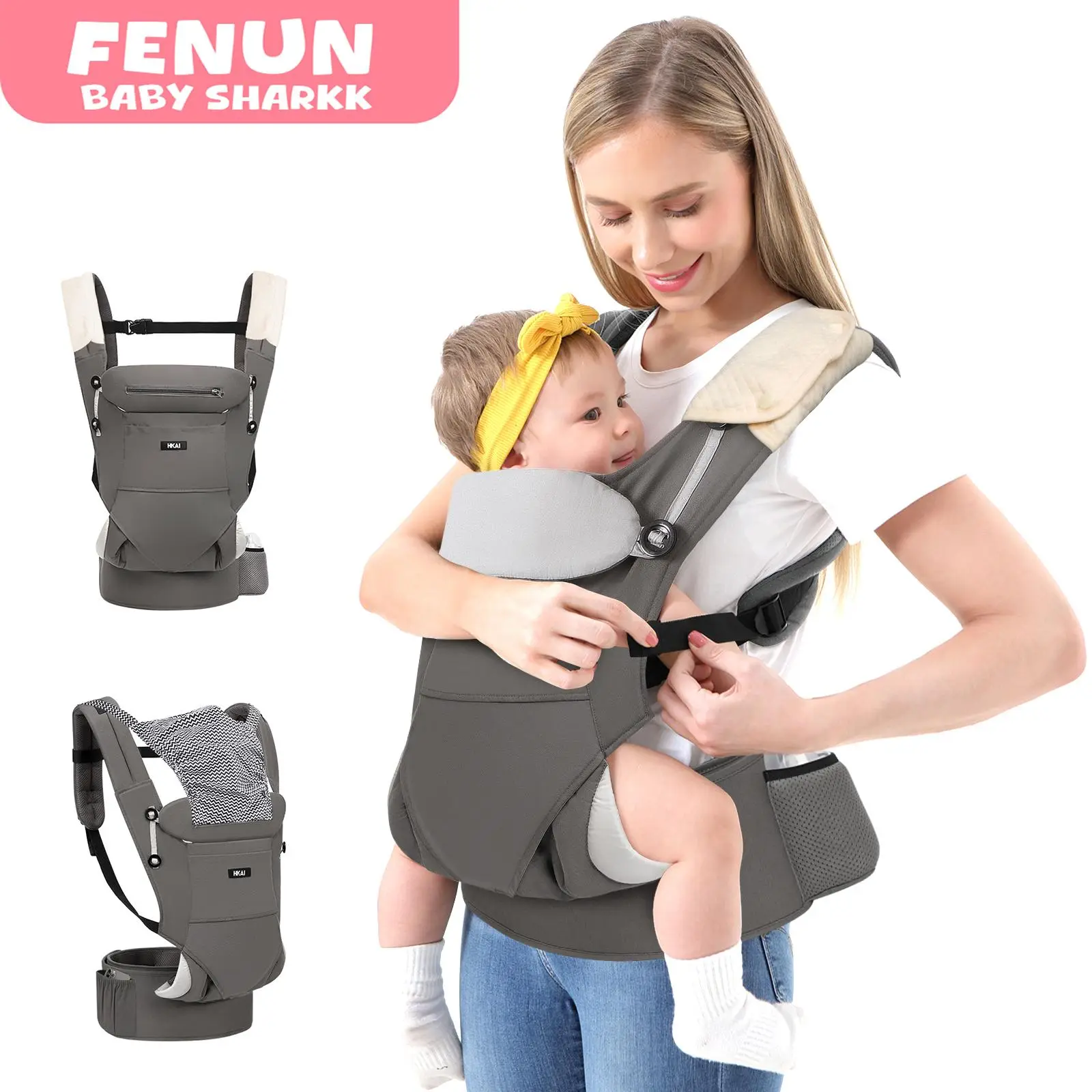 【Clearance Sale】All-Position Baby Carrier for Newborn to Toddler - Multifunctional Pocket, Ergonomic Design, Comfortable Parenting and Lumbar Support