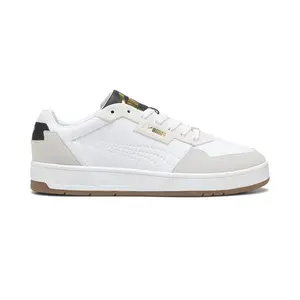 PUMA Mens Court Classic Lux Sd Sneakers Shoes Casual - White PUMA Mens Court Classic Lux Sd Sneakers Shoes Casual - White