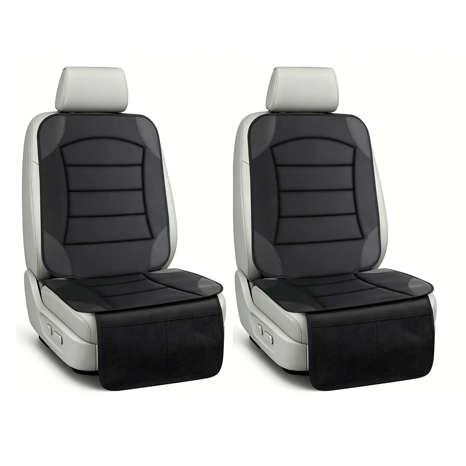 Car Seat Protector for Child Car Seat, Waterproof Cover for Leather and Fabric, 2 Mesh Pockets, Non-Slip Bottom, Thick Padding Cushion, Car Seat Covers, Waterproof Seat Protectors, Auto Seat Protectors