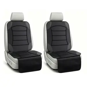 Car Seat Protector for Child Car Seat, Waterproof Cover for Leather and Fabric, 2 Mesh Pockets, Non-Slip Bottom, Thick Padding Cushion