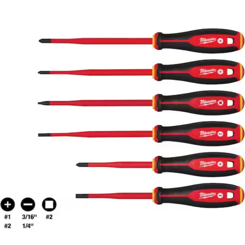 Milwaukee 1000V Insulated Slim Tip Screwdriver Set (6-Piece)