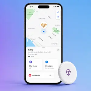 Tracker Mist 1 Pack - GPS Locator Works with Apple Find My - key tracker, luggage gps, remote finder, bike tracker, pet tracker, wallet locator, car tracker key tracker Sync air tracker, mini GPS smart tag key finder