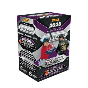 Panini 2025 Prizm Baseball Blaster Box - 30 Cards Per Box with 4 Blaster Exclusive Blue Ice Prizms and 5 Retail Exclusive Gutter Parallels