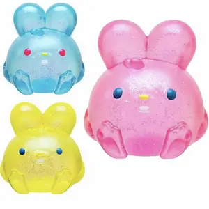 Easter Bunny Squishy Stress Relief Toy,Soft Jelly Filling Fidget Sensory Toy Anxiety Relief Party Favor Gift for Kids Adults