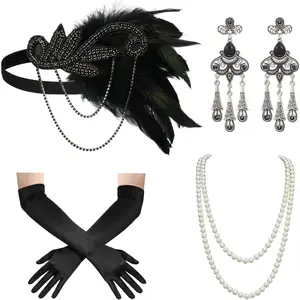 1 Set 1920s Flapper Accessories Set for Women, Suitable for Costume Parties and Role-playing Parties