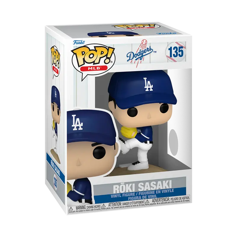 Funko Pop! MLB: Dodgers - Rōki Sasaki #135 Collectible Pop Vinyl Figure