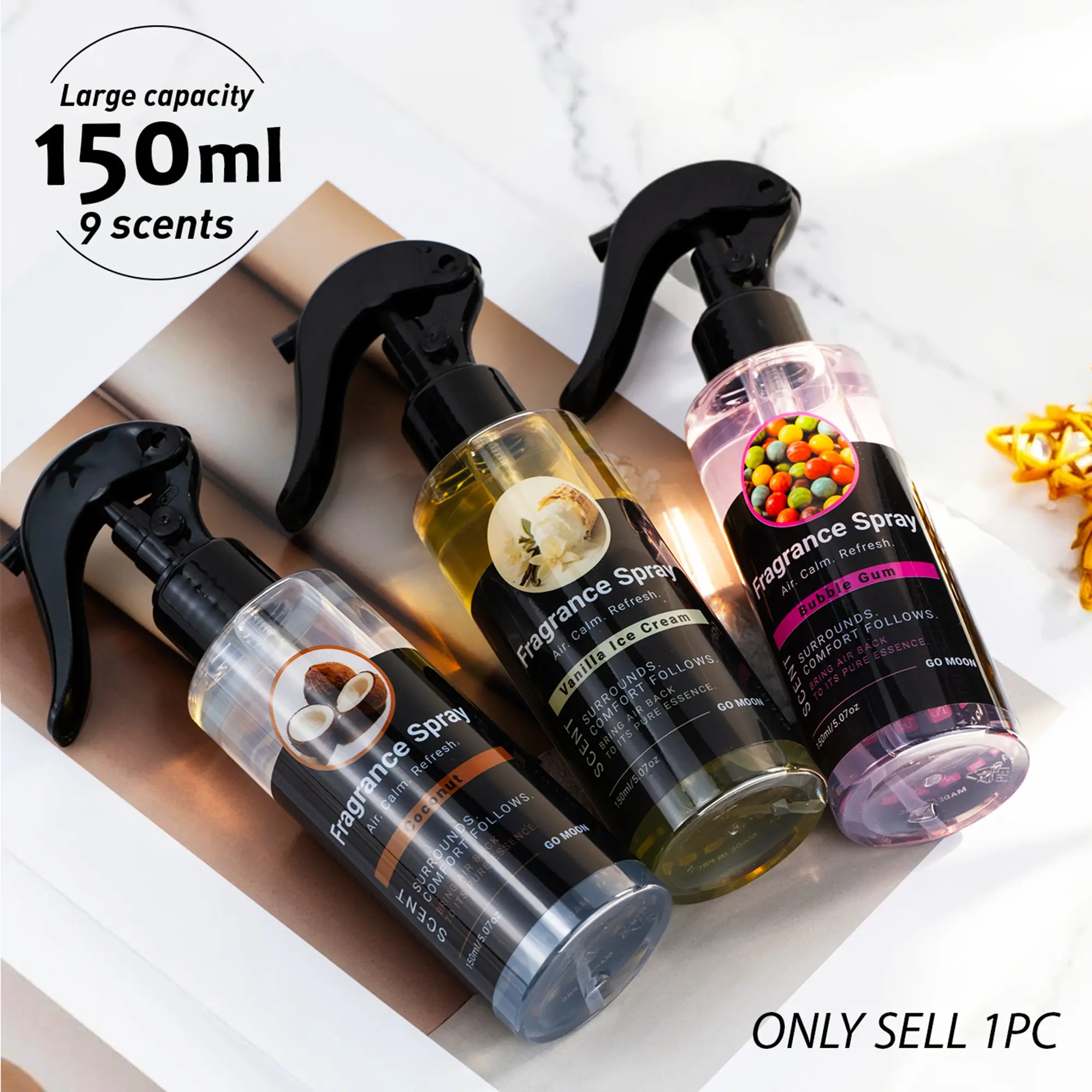 air freshener, Home fragrances, home/car/clothing deodorizing spray, fragrance spray, Scented Home Fragrance, simple and easy to use, long-lasting fragrance, creating a romantic atmosphere, coconut, vanilla, lavender, cherry and other scents, Aroma Spray