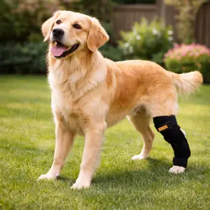 Dog Leg Protector Sleeve, Adjustable Comfortable Breathable Support for Senior Dogs, Injury Recovery Pet Gear, Easy-To-Wear Dog Leg Wrap