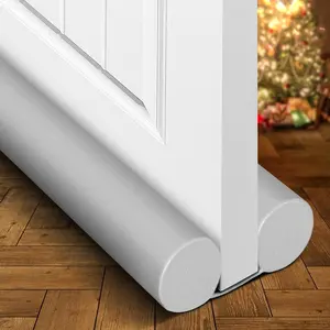 Door Draft Stopper Door Sweep Weather Stripping Noise Blocker Window Breeze Blocker Adjustable Draft Door Closers, Grey