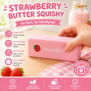 Pink Butter Squishy 2026 New 5.51x1.57inch Slow Rising Relaxation Tool, Premium Stress Relief Ball for Anxiety Relief, Party Favors & Office Daily Use