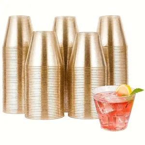 50pcs Transparent Glow Cups for Parties, Ideal for Birthday Weddings and Festivals, Durable Disposable Party Supplies, Clear Plastic Acrylic Cups