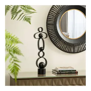 Glitzhome 26" H Modern Abstrac t Metal Sculptu re Table Decor